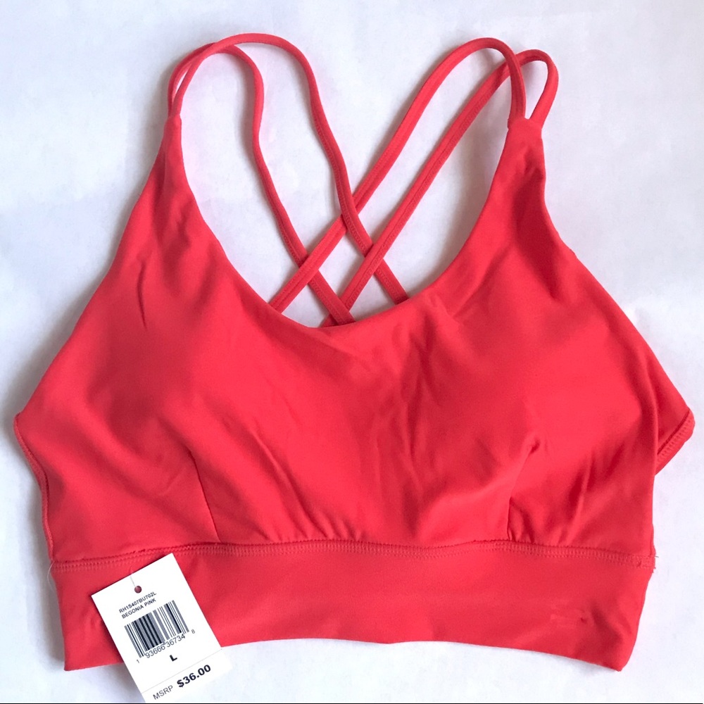 Body Up Padded Yoga Sports Bra Large Pink